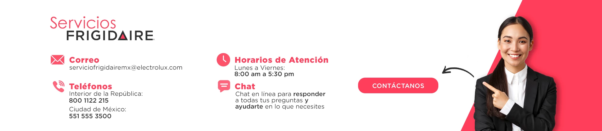 Servicios Frigidaire - Contáctanos